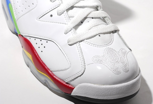 Popular Nike Air Jordan 6 Olympics Edition White Red Blue Shoes - Click Image to Close