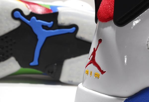 Popular Nike Air Jordan 6 Olympics Edition White Red Blue Shoes - Click Image to Close
