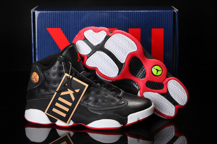 Real Nike Air Jordan 13 HardPack Retro Black Red White Shoes - Click Image to Close