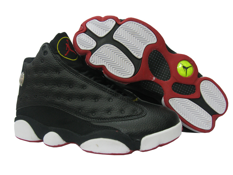 Real Nike Jordan 13 Retro Black Red White Shoes