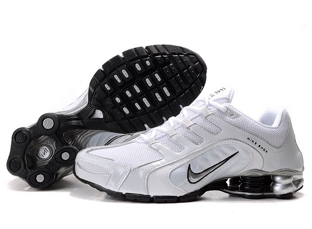 Real Nike Shox R5 White Black For Men - Click Image to Close