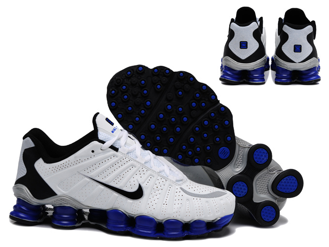 Real Nike Shox TL3 White Black Blue For Men - Click Image to Close