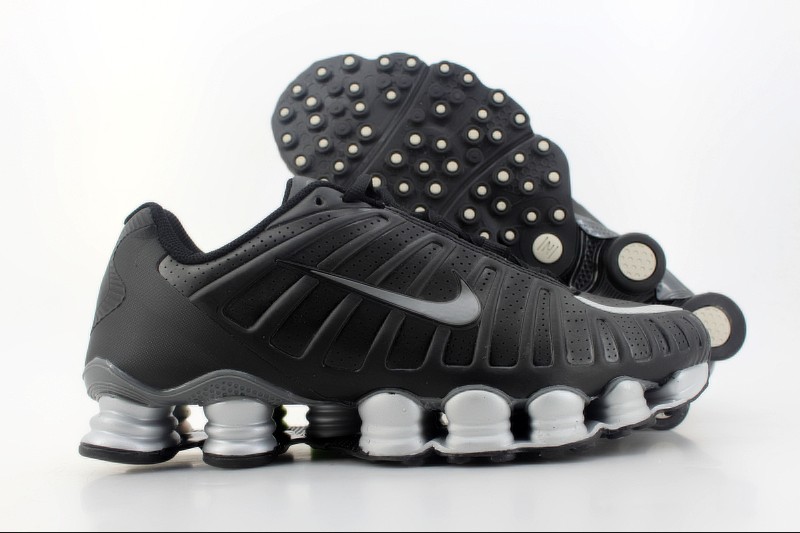 Real Nike Shox TLX Shoes Black Grey For Men - Click Image to Close