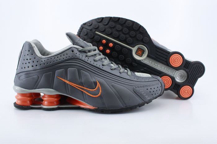 Real men Nike Shox R4 Grey Orange - Click Image to Close