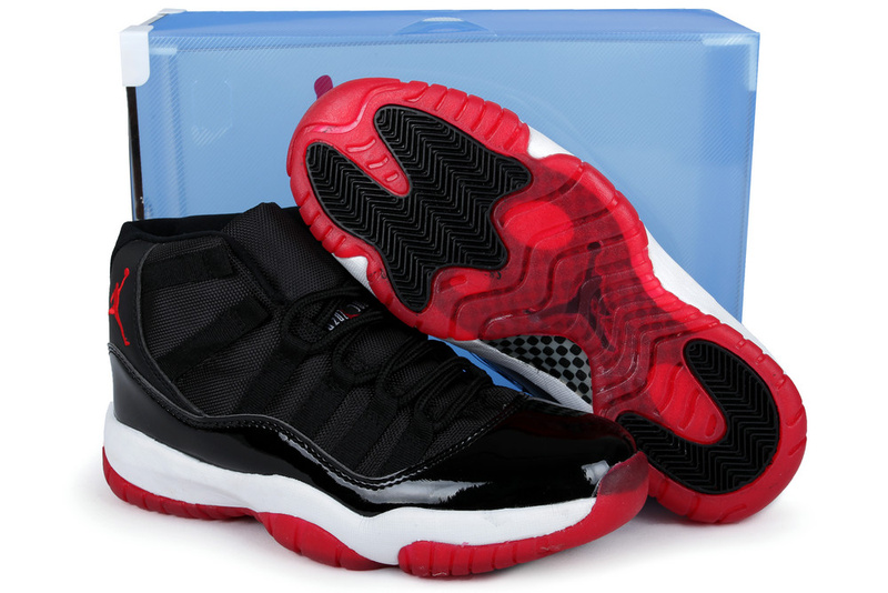 Nike Air Jordan 11 Black Red White Crystal Transparent Package