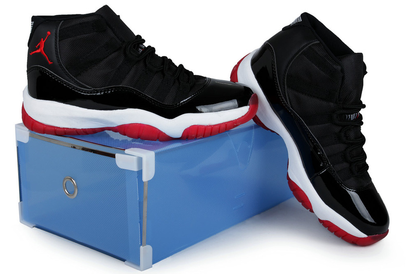 Nike Air Jordan 11 Black Red White Crystal Transparent Package