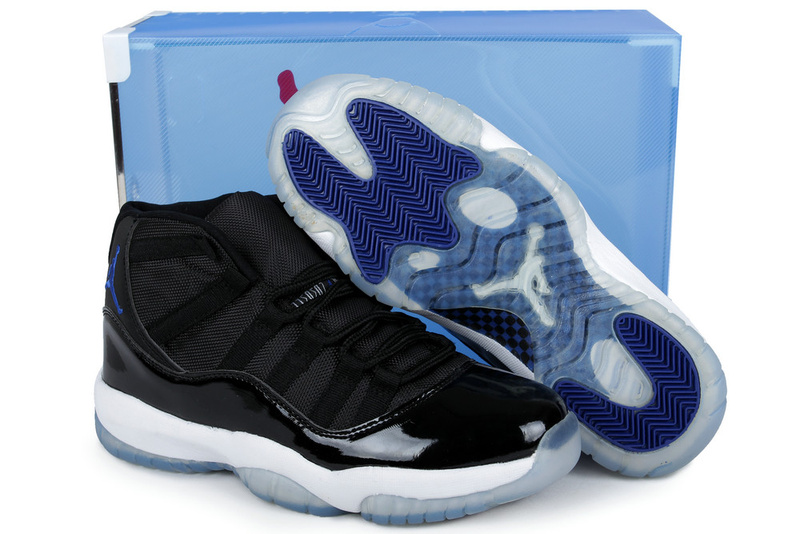 Nike Air Jordan 11 Black White Blue Crystal Transparent Package