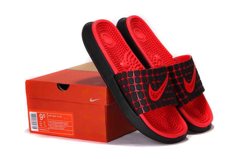 Nike Massage Hydro Sandal Black Red - Click Image to Close