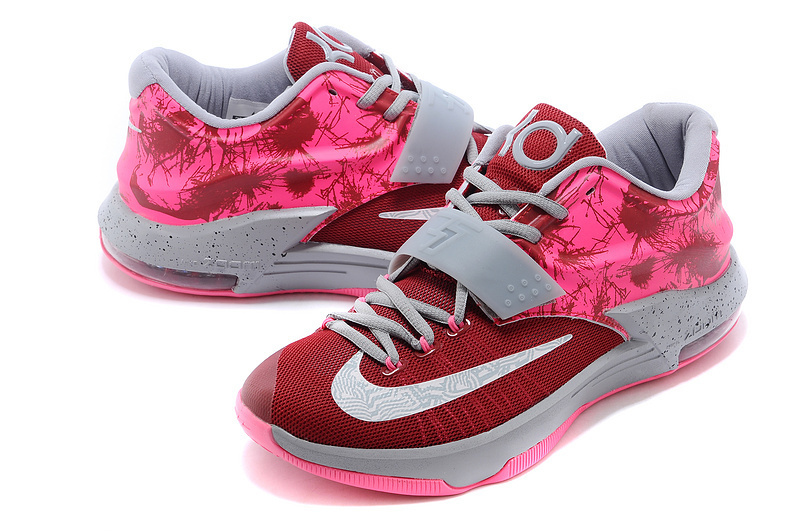 Women's Nike Kevin Durant 7 Red Grey Shoes