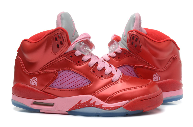 Nike Air Jordan 5 Red Pink Shoes - Click Image to Close