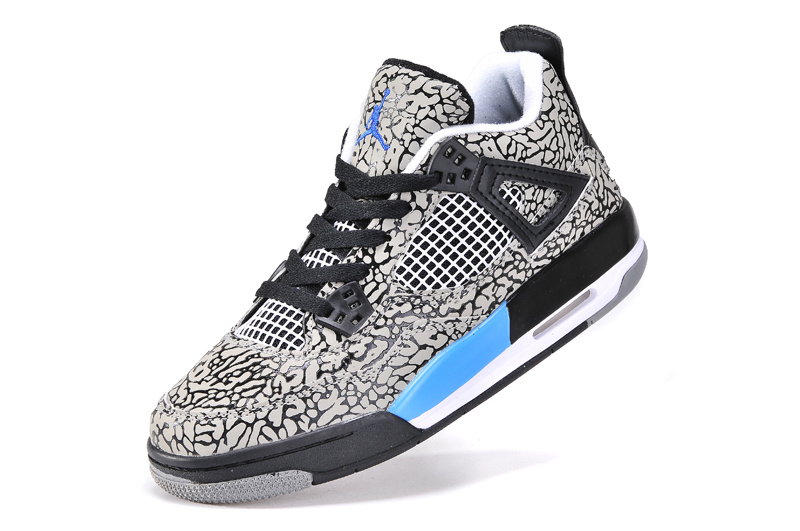 White Black Jordan 4 Crack Limited Shoes For Women - Click Image to Close