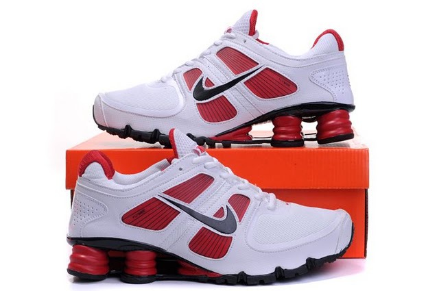 White Red Black Nike Shox Turbo Shoes For Men