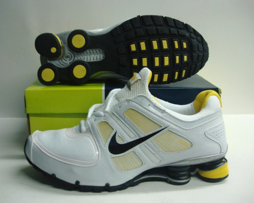 White Yellow Black Nike Shox Turbo For Men