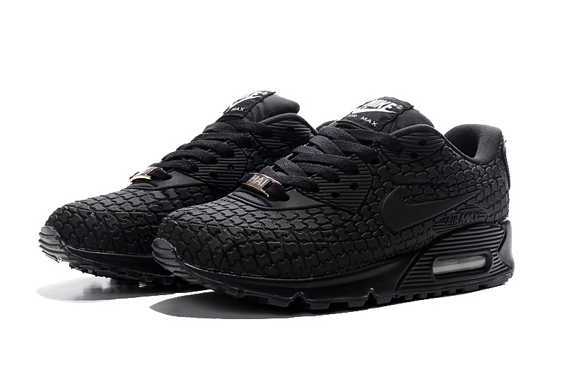 2016 Women's New Nike Air Max 90 City All Black Shoes