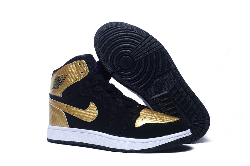 Women's Nike Jordan 1 Retro Black Copper Shoes