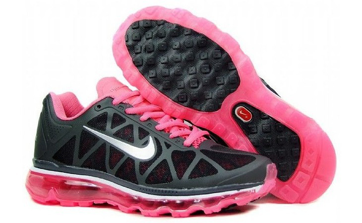 Women Nike Air Max 2009 5 Mesh Black Red White Shoes - Click Image to Close