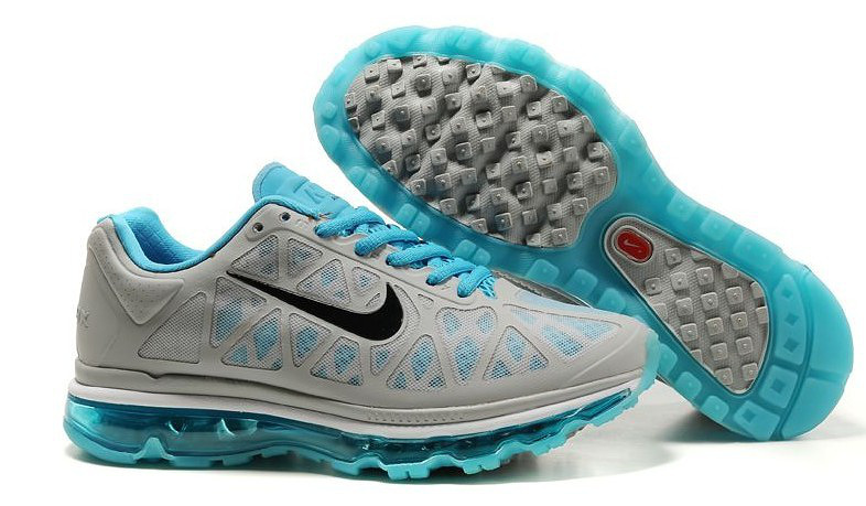 Women Nike Air Max 2009 5 Mesh Grey Blue Black Shoes