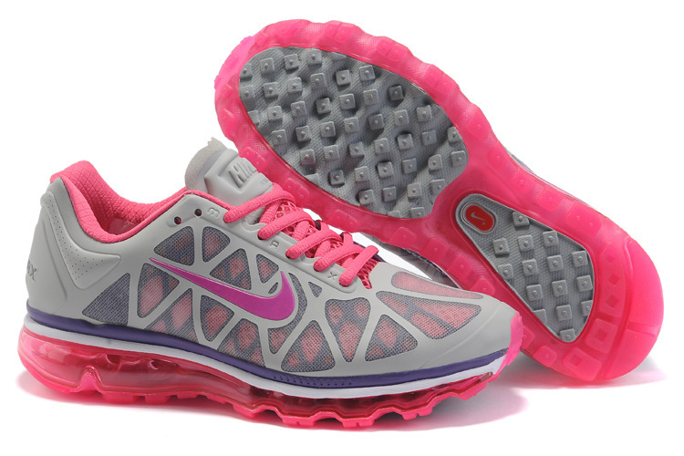 Women Nike Air Max 2009 5 Mesh Grey Red Pink Shoes - Click Image to Close