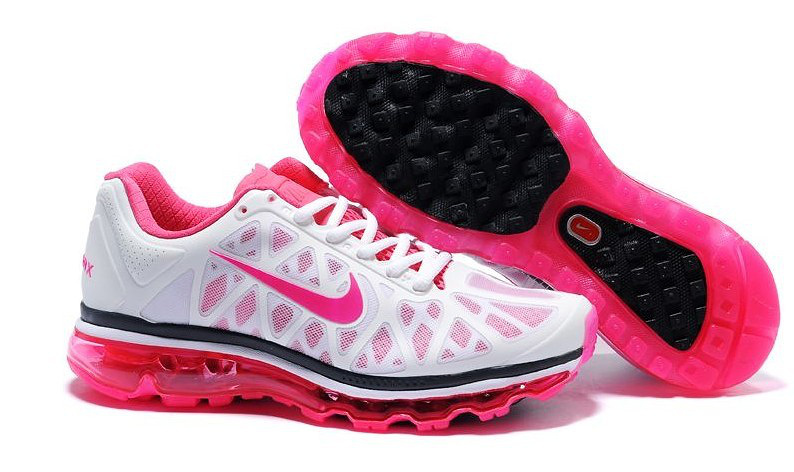 Women Nike Air Max 2009 5 Mesh White Red Shoes - Click Image to Close