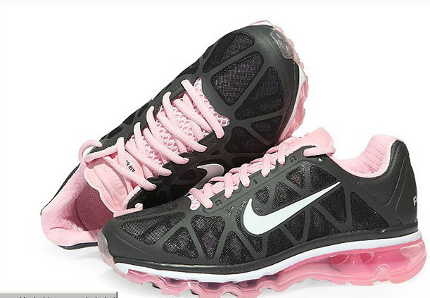 Women Nike Air Max 2009 Mesh Black Pink White Shoes - Click Image to Close