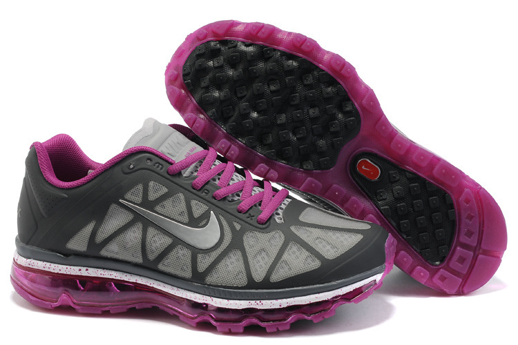 Women Nike Air Max 2011 Black Grey Purple Shoes - Click Image to Close