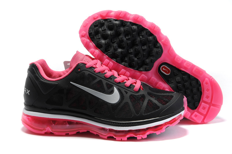 Women Nike Air Max 2011 Black Pink Shoes - Click Image to Close