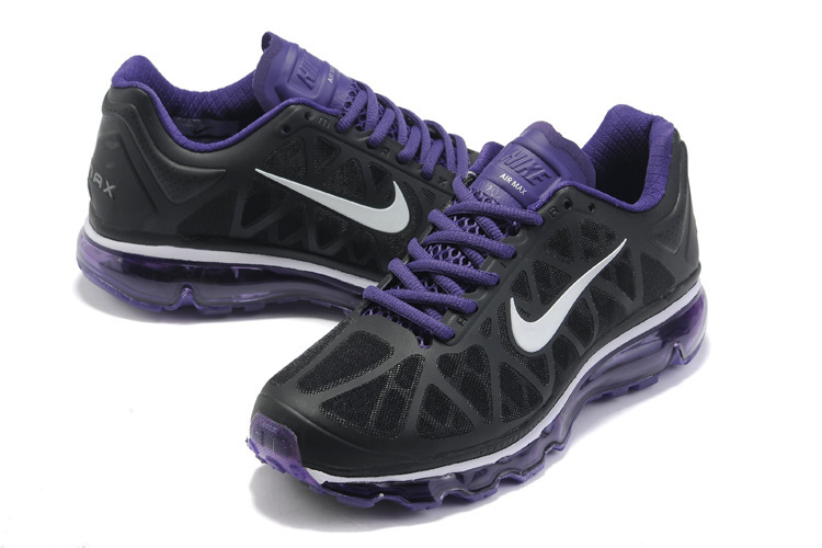 Women Nike Air Max 2011 Black Purple Shoes - Click Image to Close
