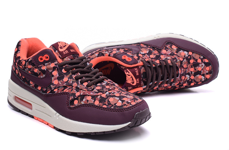 2016 Women's Nike Air Max 87 Follower Print Wine Red White