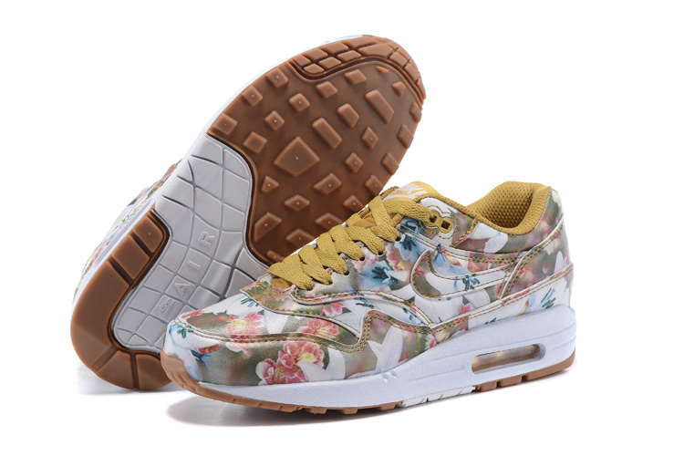 2016 Women's Nike Air Max 87 Follower Print Yellow White - Click Image to Close