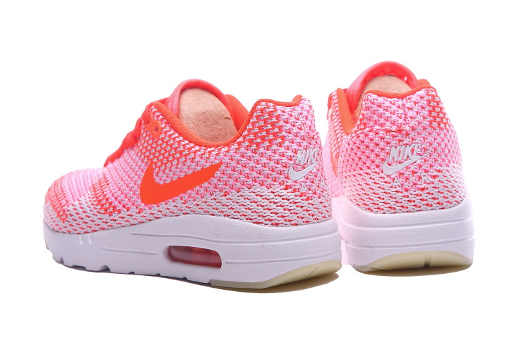 2016 Women's Nike Air Max 87 II Knit White Pink Orange