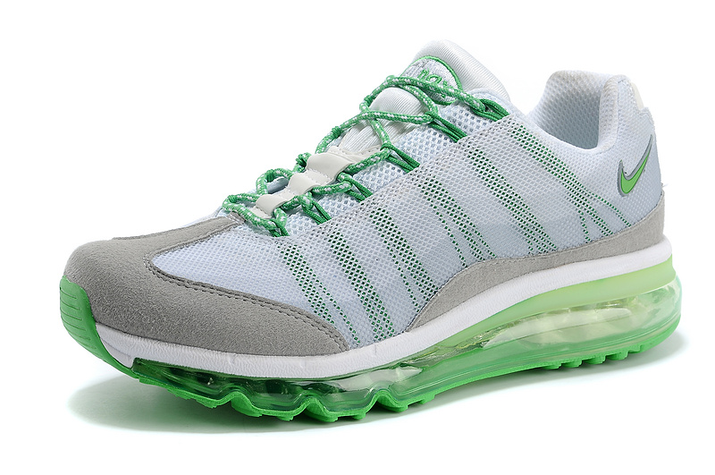 Women Nike Air Max 95 Grey Green Shoes - Click Image to Close