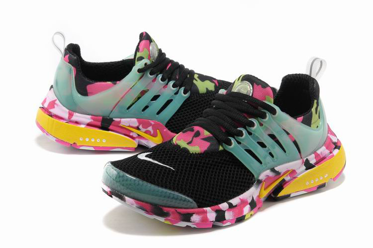 Women Nike Air Presto 1 Camo Black Light Green Pink Shoes - Click Image to Close