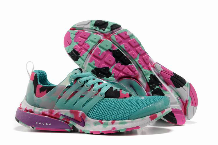 Women Nike Air Presto 1 Camo Green Pink Shoes - Click Image to Close