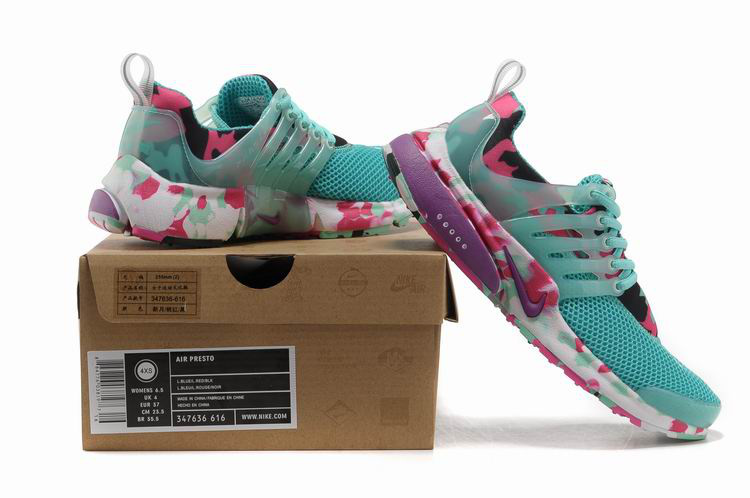 Women Nike Air Presto 1 Camo Green Pink Shoes