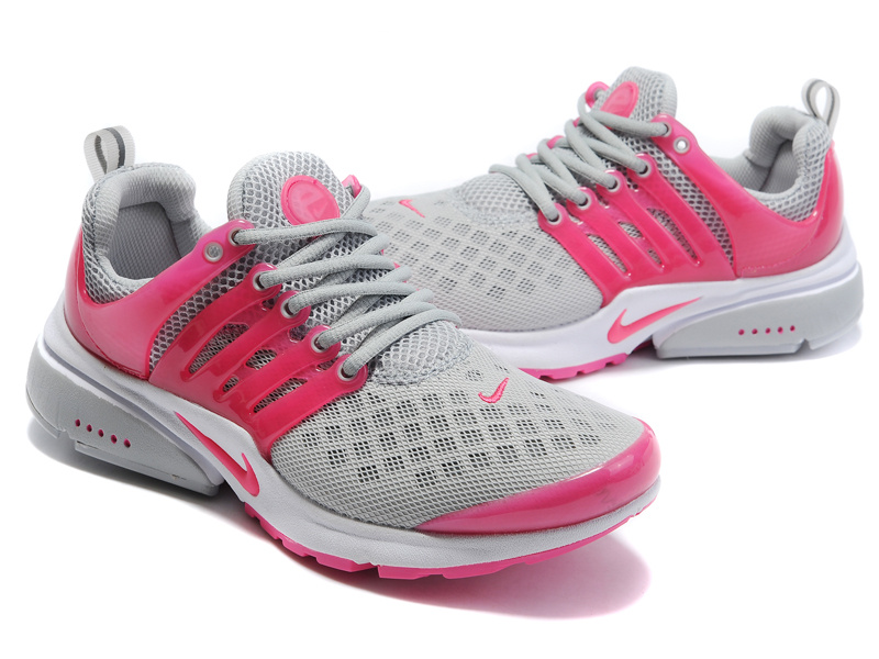 Women Nike Air Presto 2 Carve Grey Red Shoes With Holes - Click Image to Close