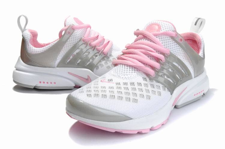 Women Nike Air Presto 2 Carve White Grey Pink Shoes With Holes