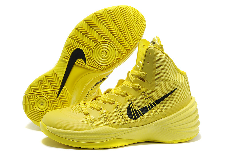 Women Nike HyperDunk 2013 XDR All Yellow Black Basketball Shoes