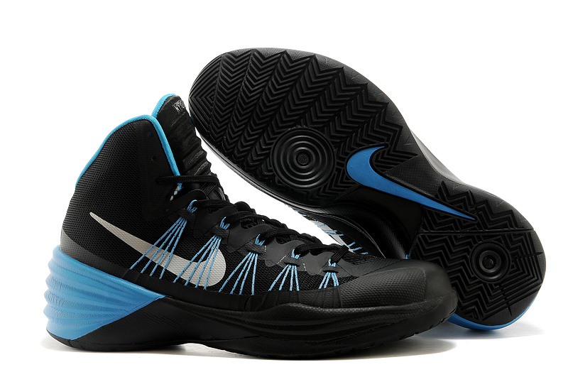 Women Nike HyperDunk 2013 XDR Black Blue Basketball Shoes - Click Image to Close