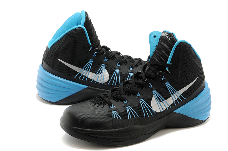 Women Nike HyperDunk 2013 XDR Black Blue Basketball Shoes - Click Image to Close