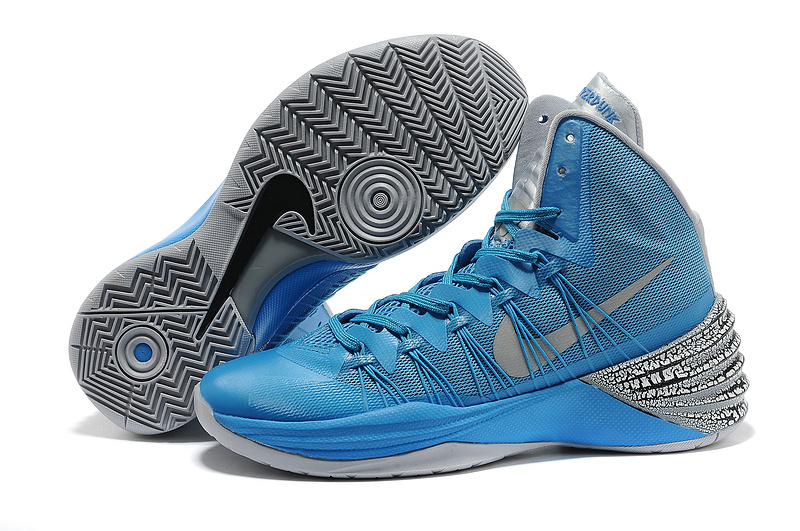 Women Nike HyperDunk 2013 XDR Blue Silver Basketball Shoes - Click Image to Close