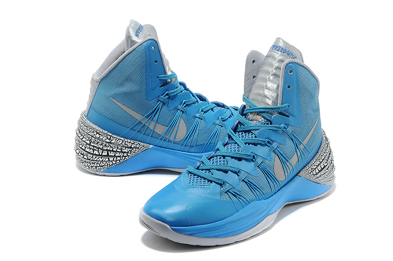 Women Nike HyperDunk 2013 XDR Blue Silver Basketball Shoes - Click Image to Close