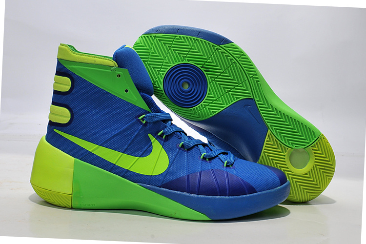 Women Nike Hyperdunk 2015 Blue Green Basketball Shoes - Click Image to Close