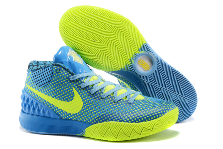 Women Nike Kyrie 1 Baby Blue Fluorscent Green Basketball Shoes