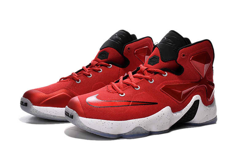 Women Nike Lebron James 13 Red White Shoes