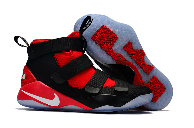 nike lebron soldier 11 black and red