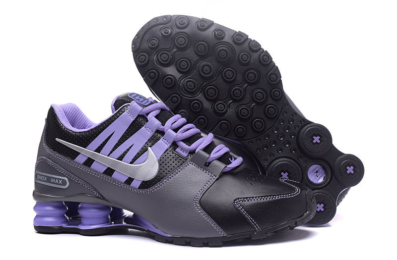 Women Nike Shox Avenue Black Purple Shoes - Click Image to Close
