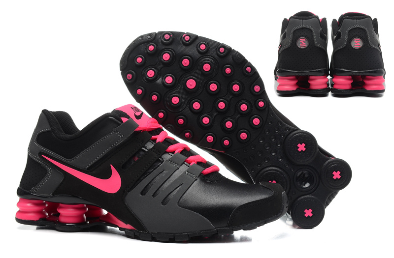 Women Nike Shox Current Black Grey Pink Sport Shoes