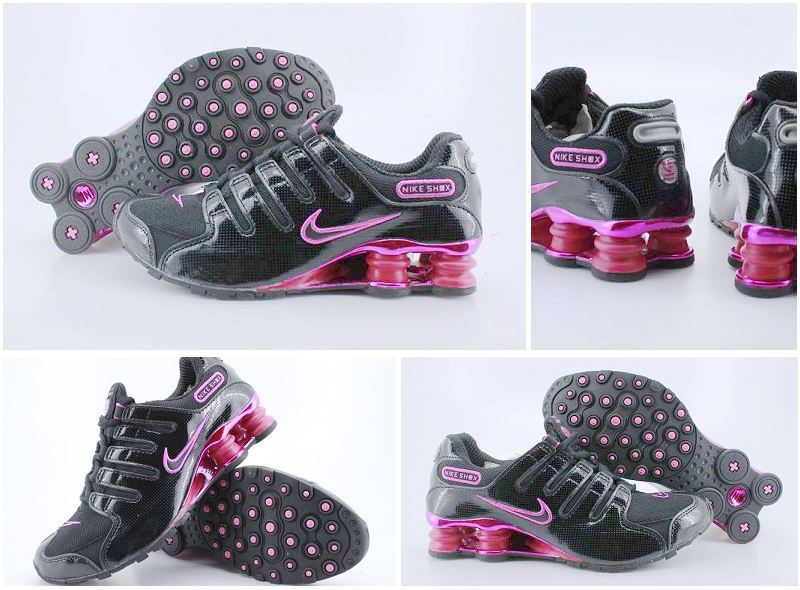 Women Nike Shox NZ Black Peach Red Shoes - Click Image to Close