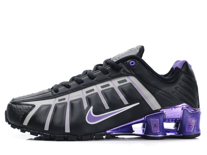 Women Nike Shox NZ III Black Grey Purple Shoes - Click Image to Close
