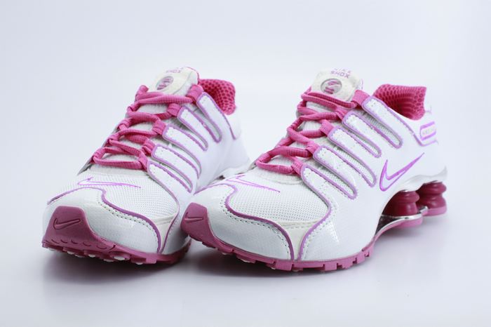 Women Nike Shox NZ White Hot Pink Shoes - Click Image to Close